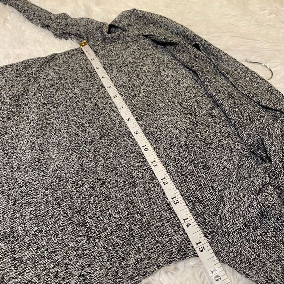 Anthropologie Eri + Ali Naples Off The Shoulder Knit Tunic in Gray Black NWT Ext - Picture 3 of 7